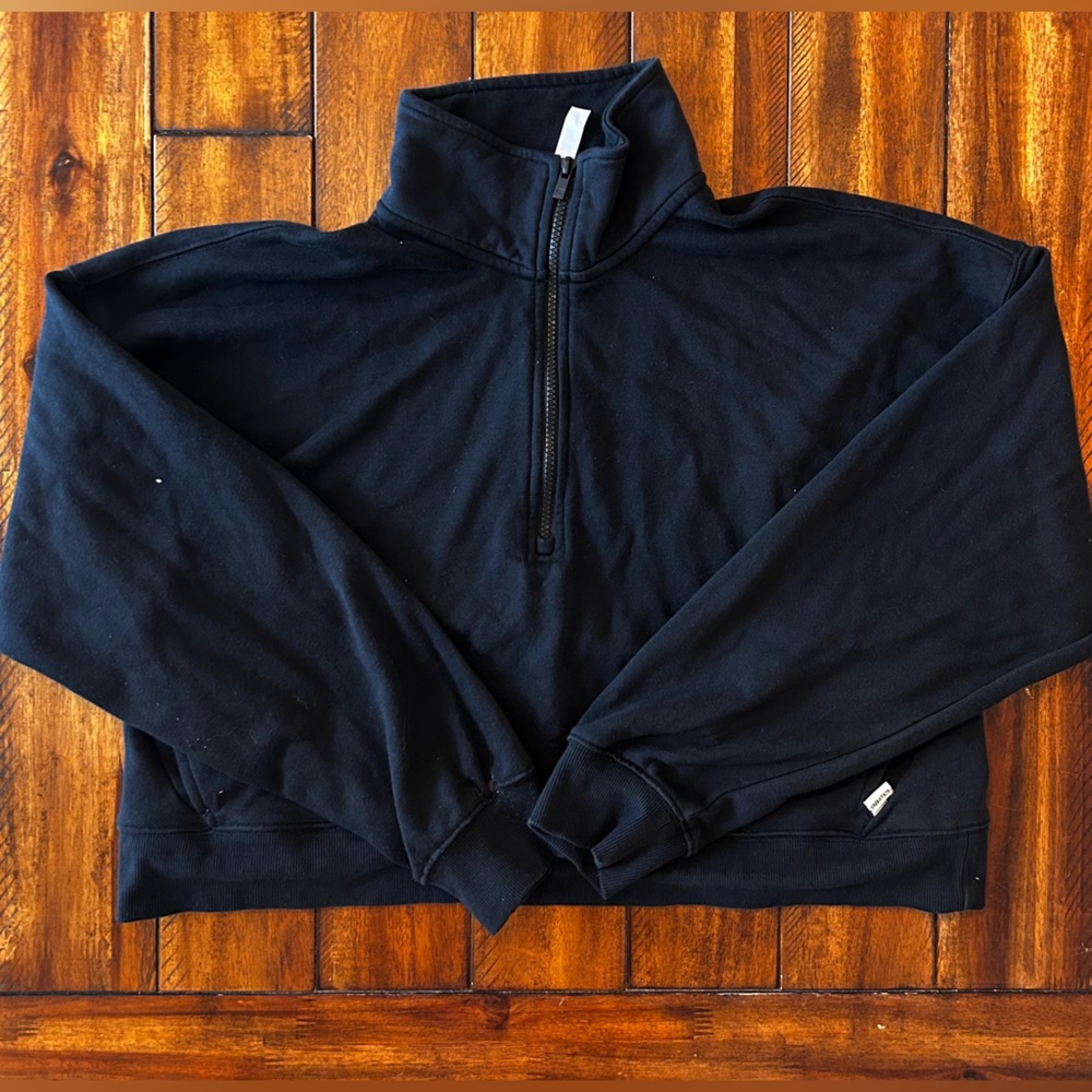 Fabletics Black Quarter-Zip Pullover - image 1
